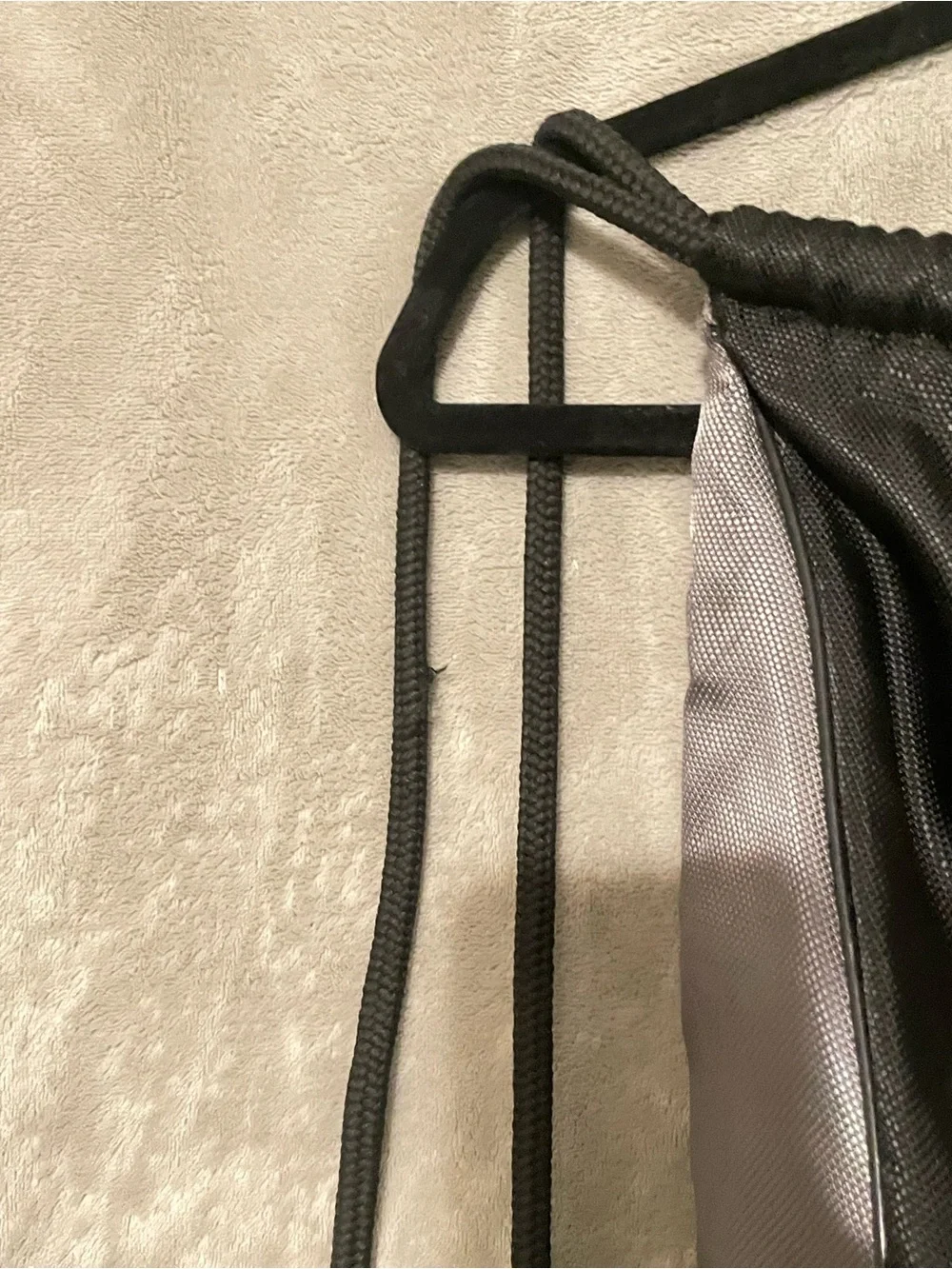 adidas Black and Gray Drawstring Backpack